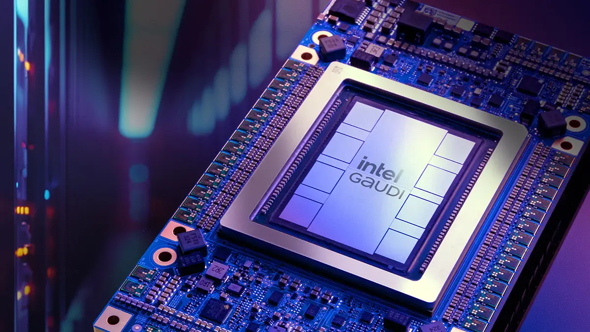 Carte graphique Intel Gaudi 3 (2025), avec 96 Go HBM2e pour IA scalable et entraînements BF16