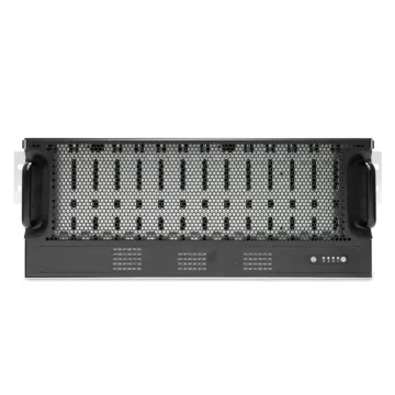 Vue avant du JBOD AIC XJ1-40782-04 avec 78 baies 3.5" au format rack 4U