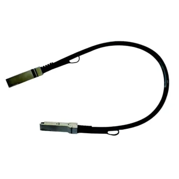 Câble DAC passif NVIDIA Mellanox MCP1650-Vxxxyzz QSFP56 200GbE avec deux connecteurs métalliques, tirettes noires et gaine noire