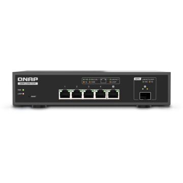 Switch QNAP QSW-L3205-1C4T avec 4 ports RJ45 et 1 combo SFP+, 10GbE