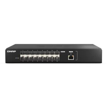 Switch QNAP QSW-M5216-1T avec 16 ports SFP28 25GbE, 1 port RJ45 10GbE, rackable 1U avec gestion L2 et refroidissement intelligent