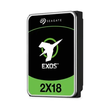 Disque dur Seagate Exos 2X18 - Vue en perspective droite, technologie MACH.2 avec double actionneur