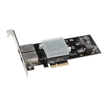Carte réseau Sonnet Twin10G 10GBase-T PCIe avec deux ports RJ45 et dissipateur thermique