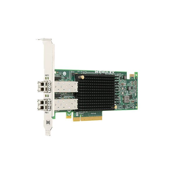 Adaptateur réseau convergé Emulex OneConnect OCe14102-NM avec deux ports optiques SFP+ 10GbE.