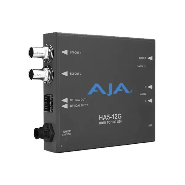 AJA HA5-12G Vue de 3/4