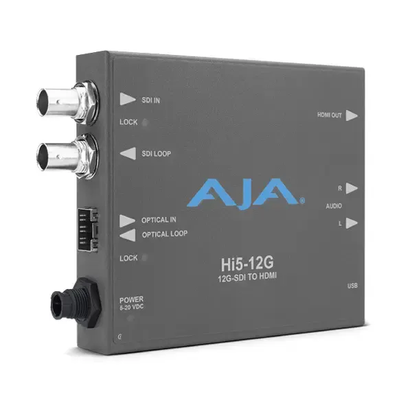 AJA Hi5-12G Vue de 3/4