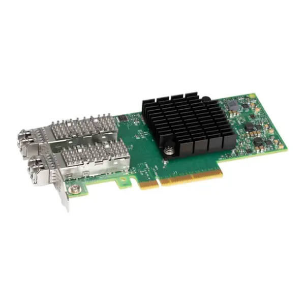 Carte réseau Sonnet Twin25G PCIe avec deux ports SFP28 et dissipateur thermique