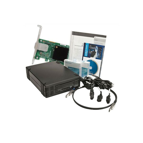 Quantum Kit Lecteur de bande externe LTO-6 HH Ultrium SAS modèle C (+HBA et 1 bande LTO-6) - TC-L62BN-EM-C