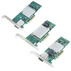 Microchip Adaptec HBA 1000 Series contrôleurs SAS SATA PCIe cartes low profile SFF-8643 SFF-8644
