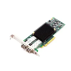 Carte HBA Broadcom Emulex LightPulse Gen 6 LPe31002 double port Fibre Channel avec modules optiques LC SFP+ et dissipateur thermique