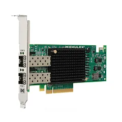 Carte réseau Emulex OneConnect OCe11102 double port SFP+ avec dissipateur thermique sur interface PCIe