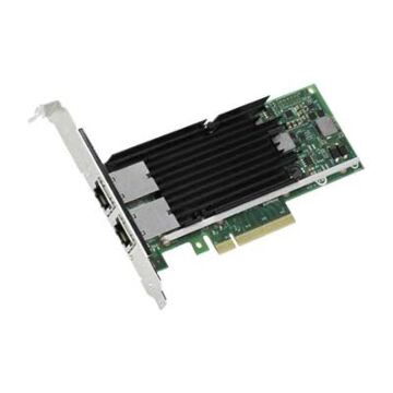 Carte réseau Intel X540-T2 double port RJ45 10GbE au format demi-hauteur.