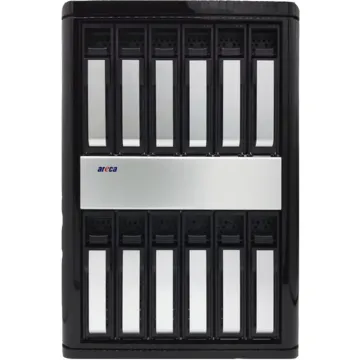 Boîtier RAID Areca ARC-8042-12 vue de face avec 12 baies SAS/SATA