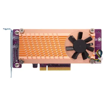 Carte d’extension QNAP QM2-2P-384A PCIe x8 avec 2 ports M.2 NVMe et refroidissement actif