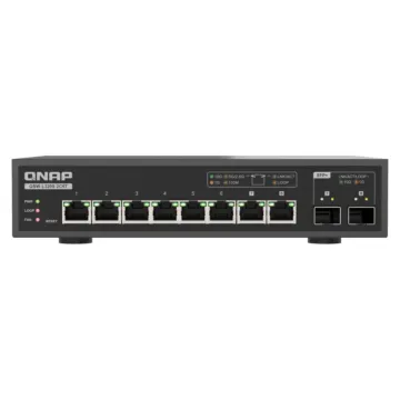 Switch QNAP QSW-L3208-2C6T avec 6 ports RJ45 et 2 combo SFP+, 10GbE