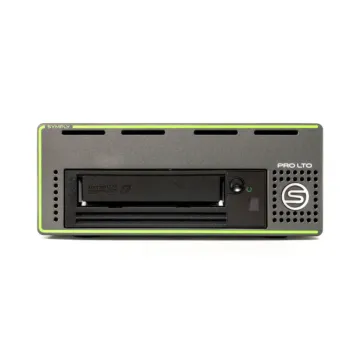 Vue avant du lecteur SymplyPRO LTO-9 Thunderbolt Desktop