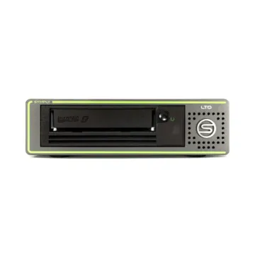 Vue de face du boîtier du SymplyPRO LTO-9 SAS Desktop