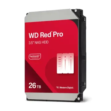 Gamme disques durs NAS WD Red Pro Western Digital 3.5 pouces SATA 6 Gbit/s 7200 tr/min CMR de 2 To à 26 To pour systèmes RAID multi-baies entreprise