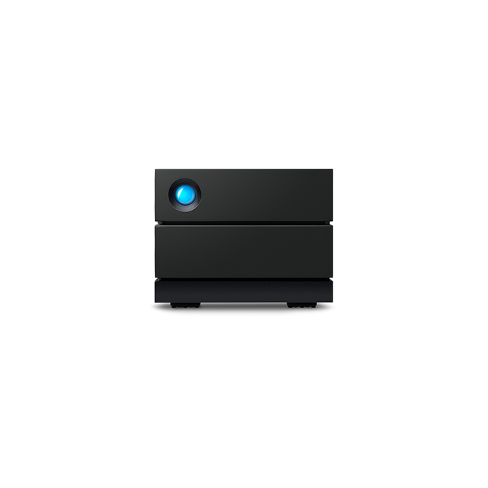 Stockage professionnel LaCie 2big RAID 60 To – Vue avant avec LED bleue et design empilé
