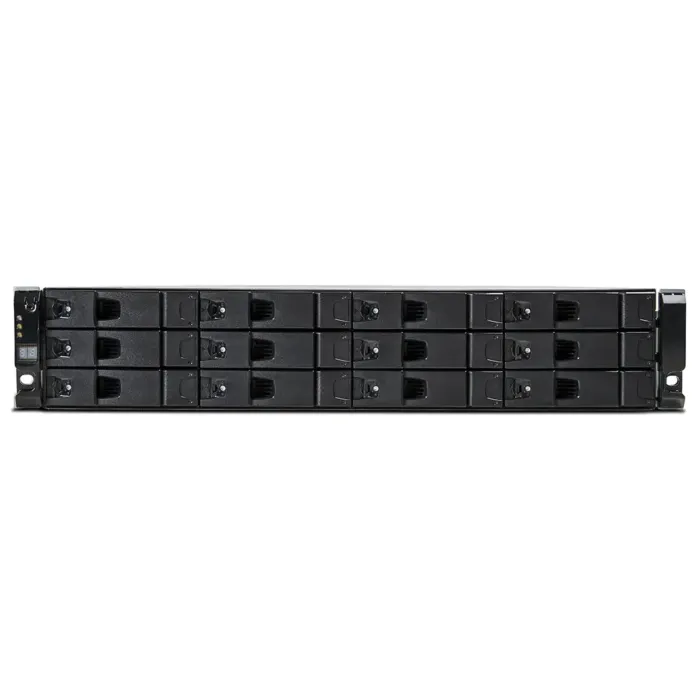 Baie de stockage Seagate Exos X 2U12 vue avant avec 12 emplacements disques