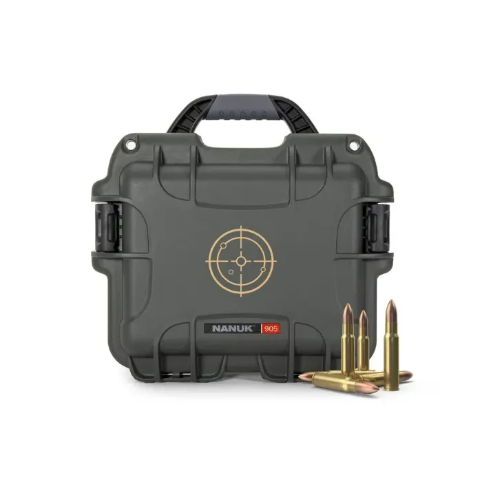 Photo de NANUK™ 905 - Valise de Protection Olive avec logo Cible