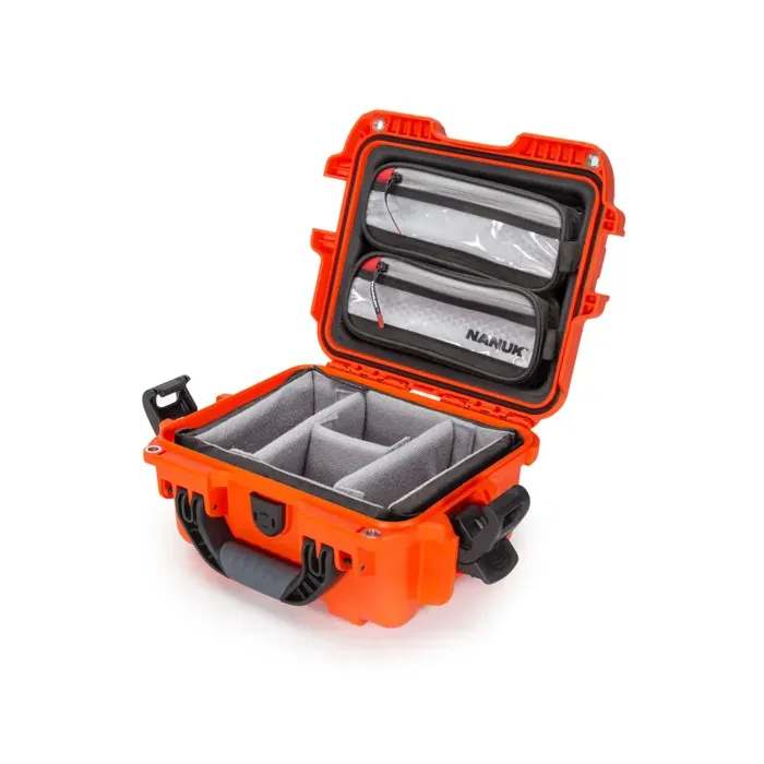 Photo de NANUK™ 905 - Valise de Protection Orange Vert avec séaparateur Kit Photo