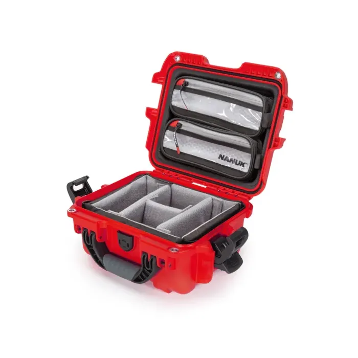 Photo de NANUK™ 905 - Valise de Protection Rouge avec séaparateur Kit Photo