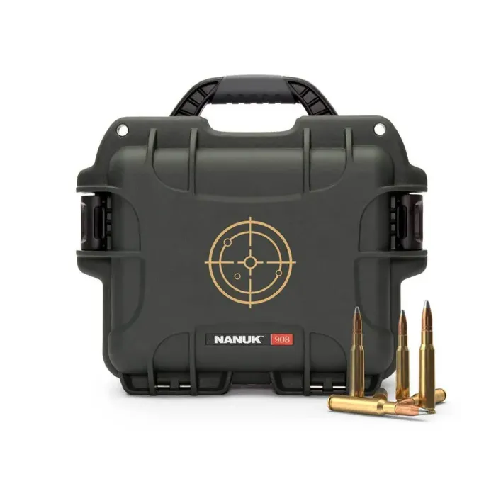 Photo de NANUK™ 908 - Valise de Protection Olive avec Logo Cible