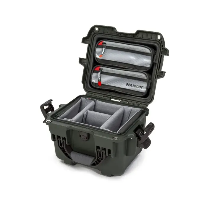 Photo de NANUK™ 908 - Valise de Protection Olive avec séparateur avec séparateur Kit Photo