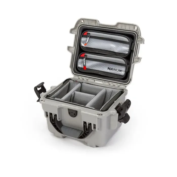 Photo de NANUK™ 908 - Valise de Protection Gris avec séparateur avec séparateur Kit Photo
