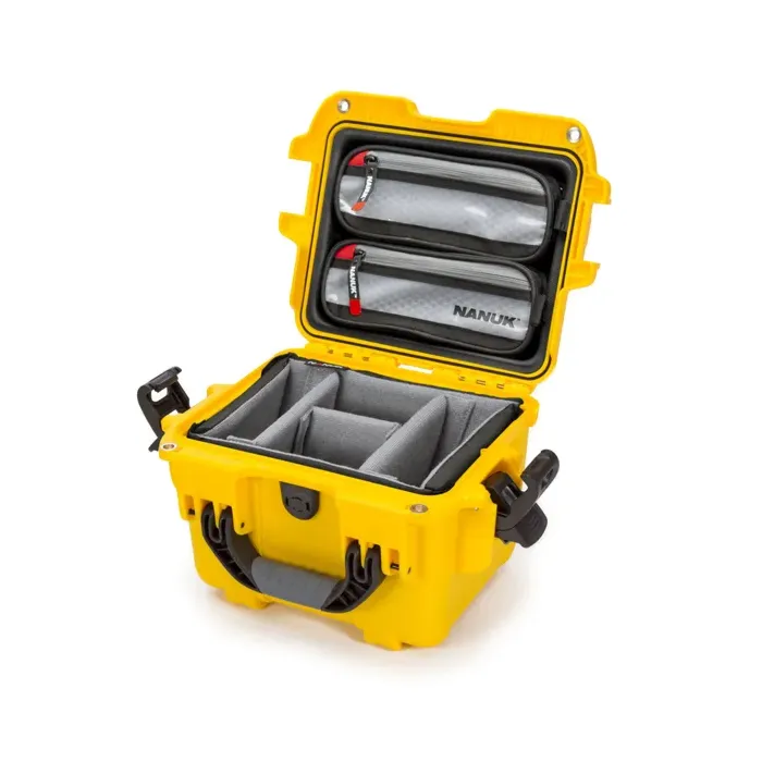 Photo de NANUK™ 908 - Valise de Protection Jaune avec séparateur avec séparateur Kit Photo