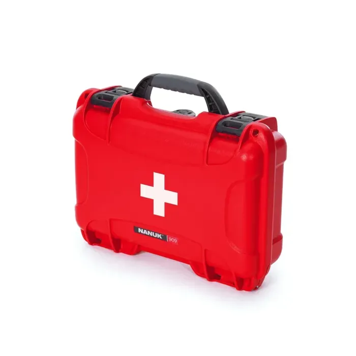 Photo de NANUK™ 909 - Valise de Protection Rouge avec Logo Premiers Secours