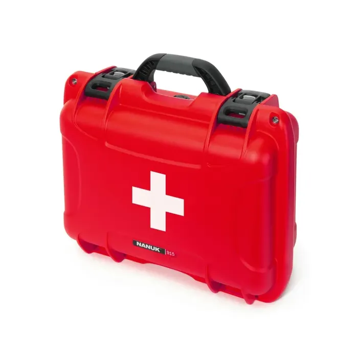 Photo de NANUK™ 915 - Valise de Protection Rouge avec Logo Premiers Secours