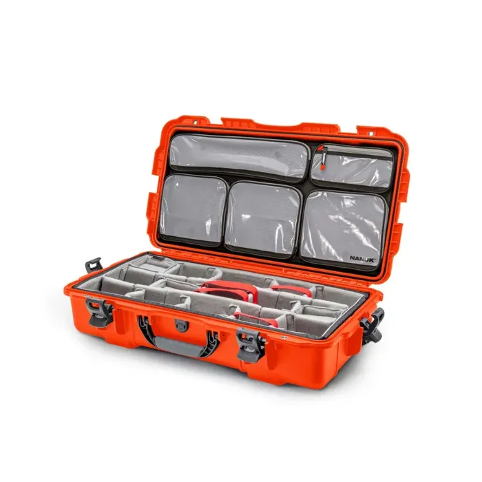 Photo de NANUK™ 980 - Valise de Protection Orange avec Séparateur et Organisateur Kit Photo