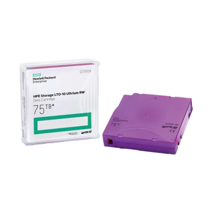 Cartouche HPE LTO-10 Q2080A – Face avant de la bande Ultrium 10
