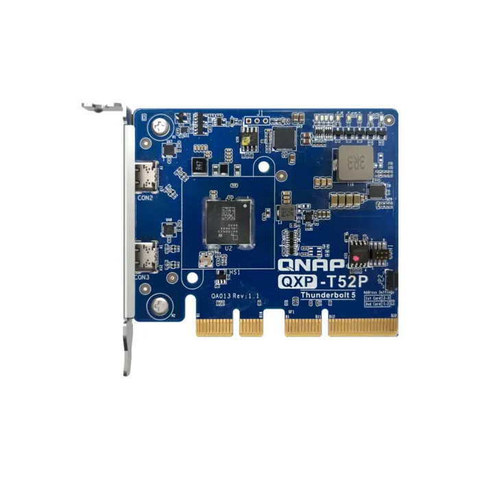 Carte d’extension QNAP QXP-T52P avec deux ports Thunderbolt 5 et interface PCIe Gen4 x4