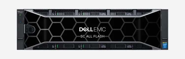 Baie de stockage RAID en production avec tiroirs de disques en façade