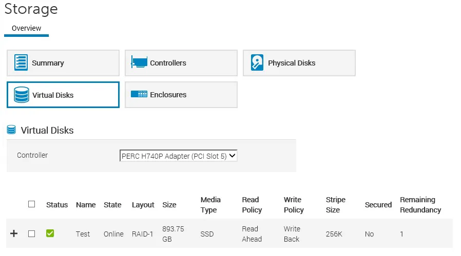 Configuration d’un volume RAID 1 via contrôleur Dell PERC en environnement serveur