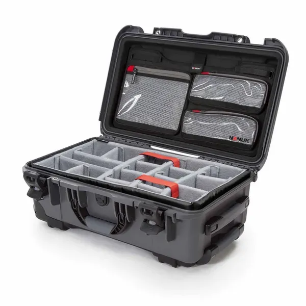Nanuk 935 graphite séparateurs kit photo avec organisateur de couvercle