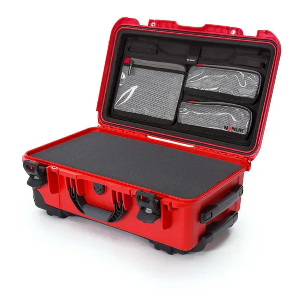 Nanuk 935 rouge avec mousse et organisateur de couvercle